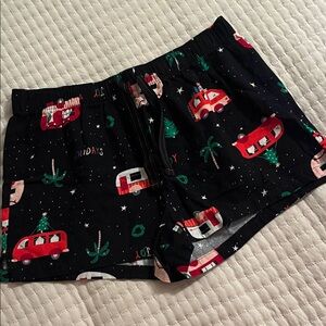 Old Navy Black Festive Print Women's Pajama Shorts